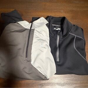 Under Armour Black AllSeasonGear Pullover 3/4 Zip with Zip pockets Spyder 3/4